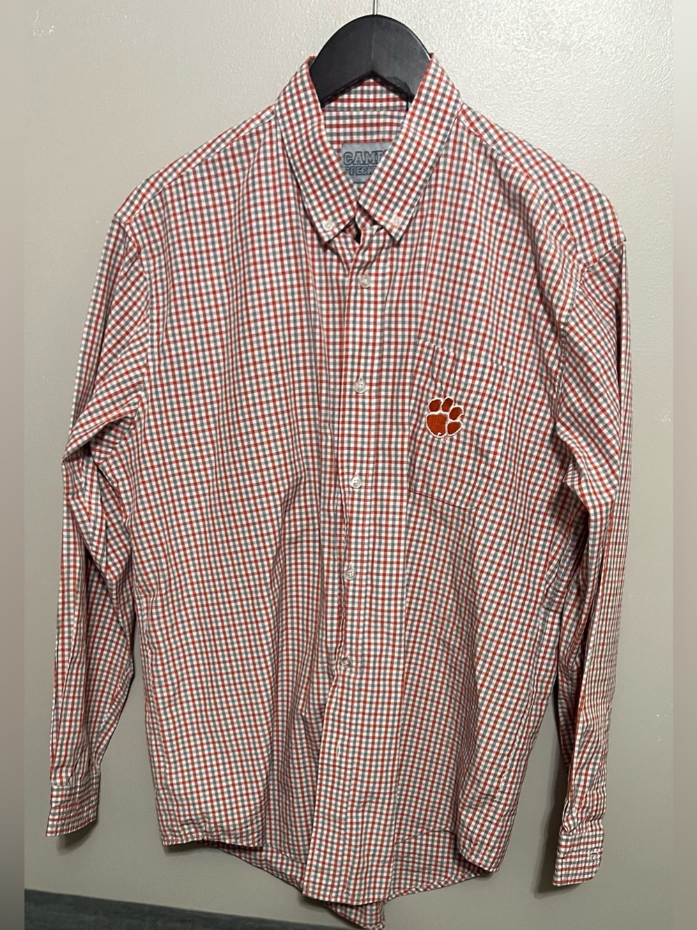 Campus Specialties Clemson Tigers Plaid Long Sleeve Size Large
